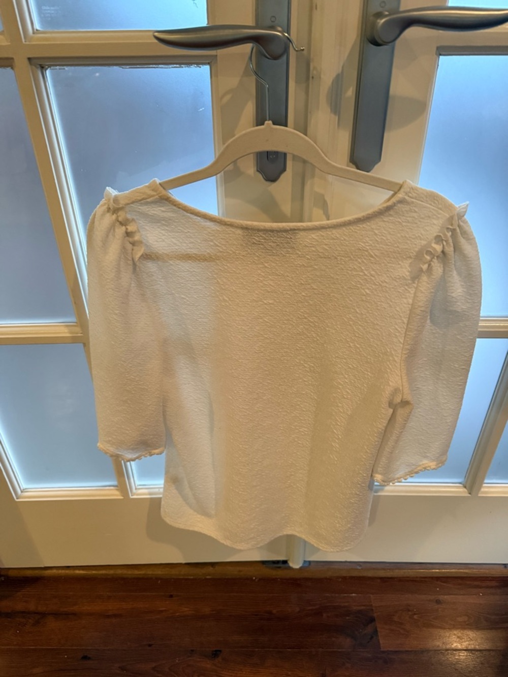 Sunday in Brooklyn Women’s Cream Textured Puff Sleeve Top from Anthropologie